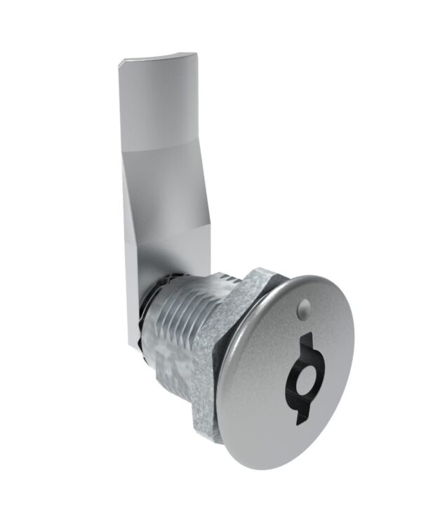Southco Quarter-Turn Cam Latch, 5 mm Double Bitted Recess, 24mm (.94 in) Grip, Sealed, Zinc Alloy, Chrome Plated, Bright