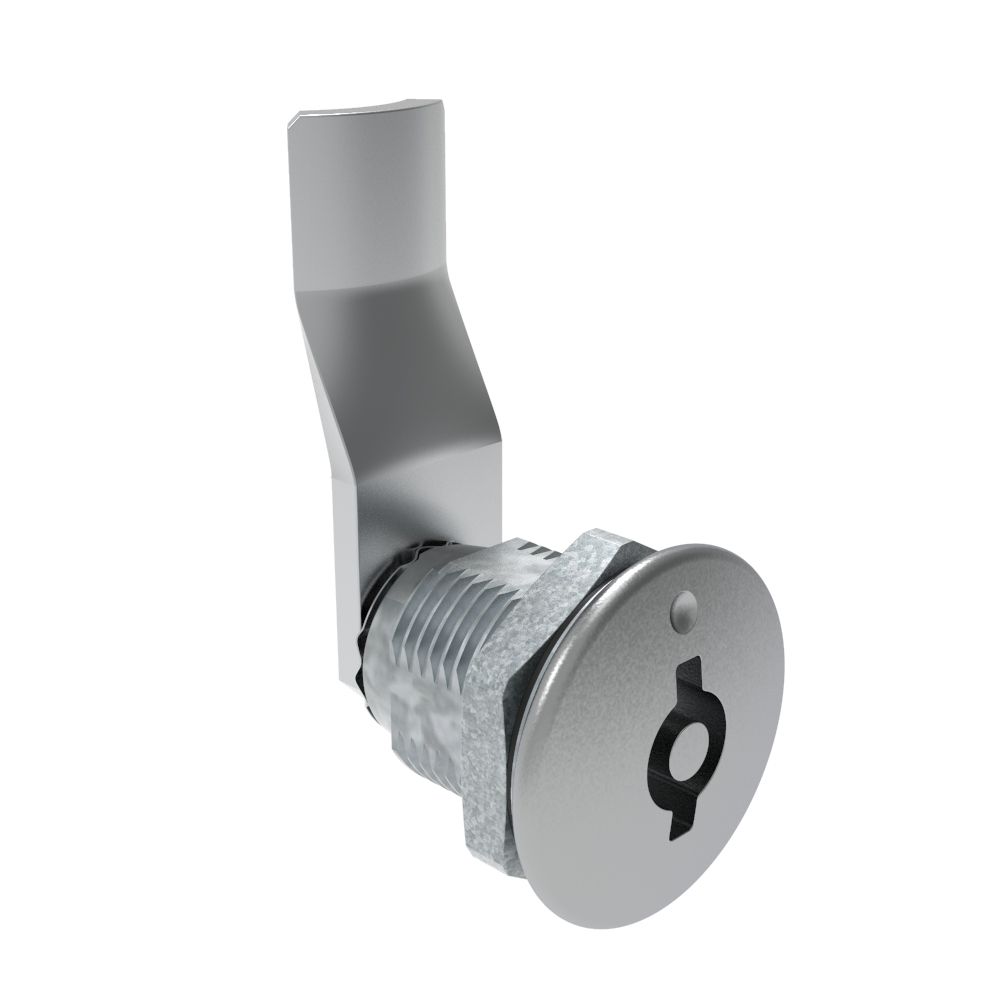Southco Quarter-Turn Cam Latch, 5 mm Double Bitted Recess, 28mm (1.10 in) Grip, Sealed, Zinc Alloy, Chrome Plated, Bright