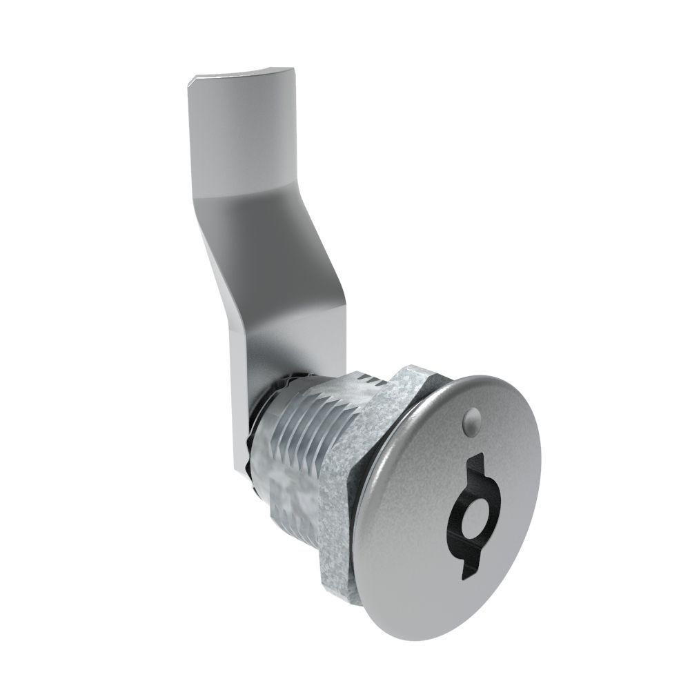 Southco Quarter-Turn Cam Latch, 5 mm Double Bitted Recess, 30mm (1.18 in) Grip, Sealed, Zinc Alloy, Chrome Plated, Bright