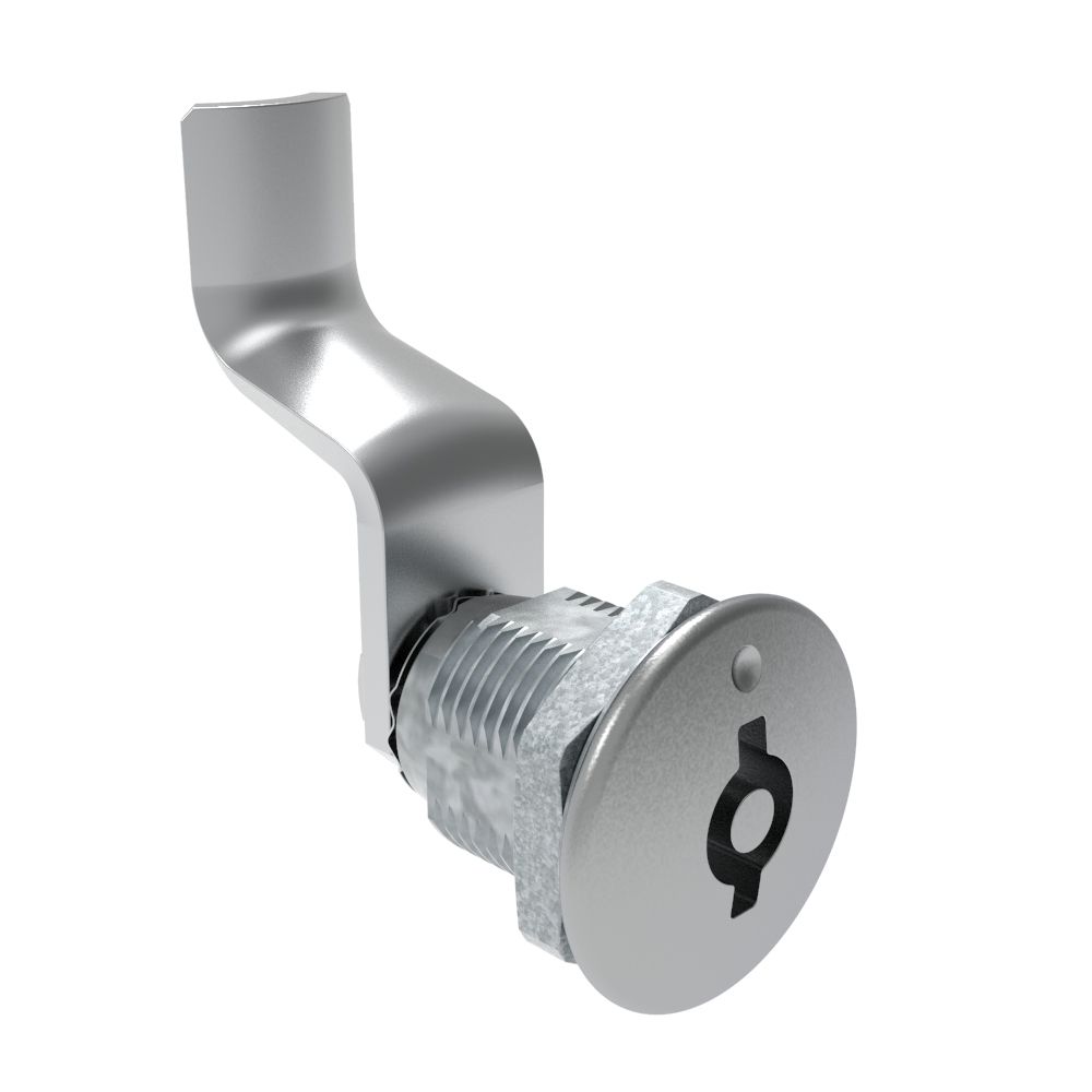 Southco Quarter-Turn Cam Latch, 5 mm Double Bitted Recess, 44mm (1.73 in) Grip, Not Sealed, Zinc Alloy, Chrome Plated, Bright