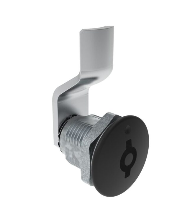 Southco Quarter-Turn Cam Latch, 5 mm Double Bitted Recess, 8mm (.31 in) Grip, Sealed, Zinc Alloy, Powder Coat, Black