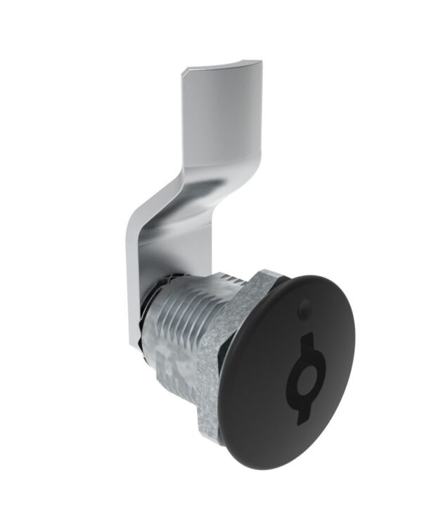 Southco Quarter-Turn Cam Latch, 5 mm Double Bitted Recess, 10mm (.39 in) Grip, Not Sealed, Zinc Alloy, Powder Coat, Black