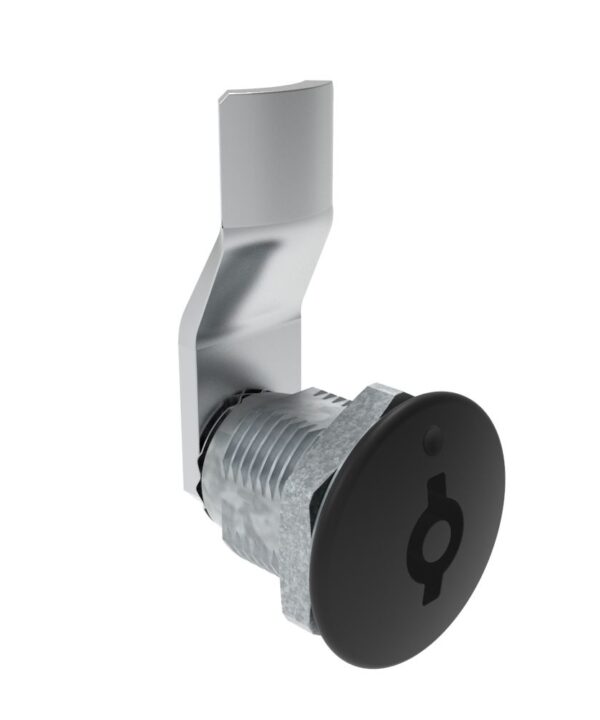 Southco Quarter-Turn Cam Latch, 5 mm Double Bitted Recess, 16mm (.63 in) Grip, Not Sealed, Zinc Alloy, Powder Coat, Black