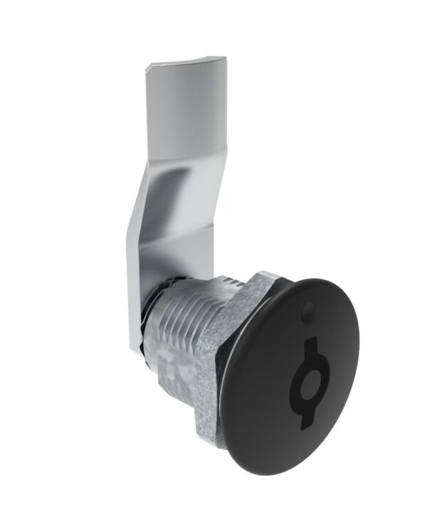 Southco Quarter-Turn Cam Latch, 5 mm Double Bitted Recess, 18mm (.71 in) Grip, Sealed, Zinc Alloy, Powder Coat, Black