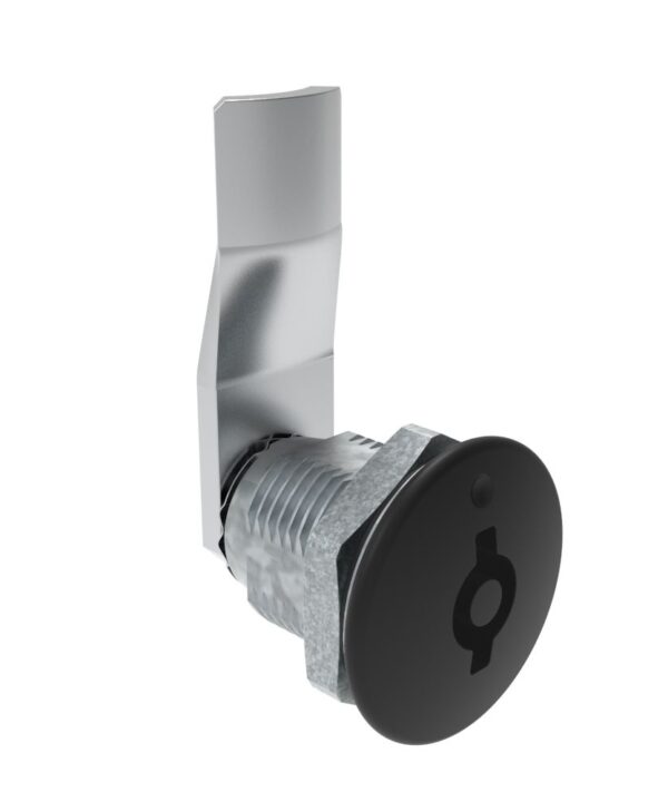 Southco Quarter-Turn Cam Latch, 5 mm Double Bitted Recess, 20mm (.79 in) Grip, Sealed, Zinc Alloy, Powder Coat, Black