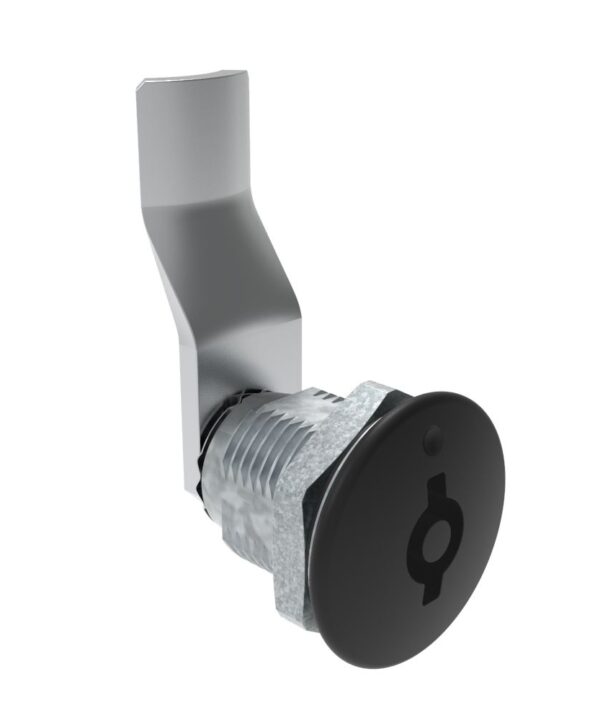 Southco Quarter-Turn Cam Latch, 5 mm Double Bitted Recess, 30mm (1.18 in) Grip, Sealed, Zinc Alloy, Powder Coat, Black