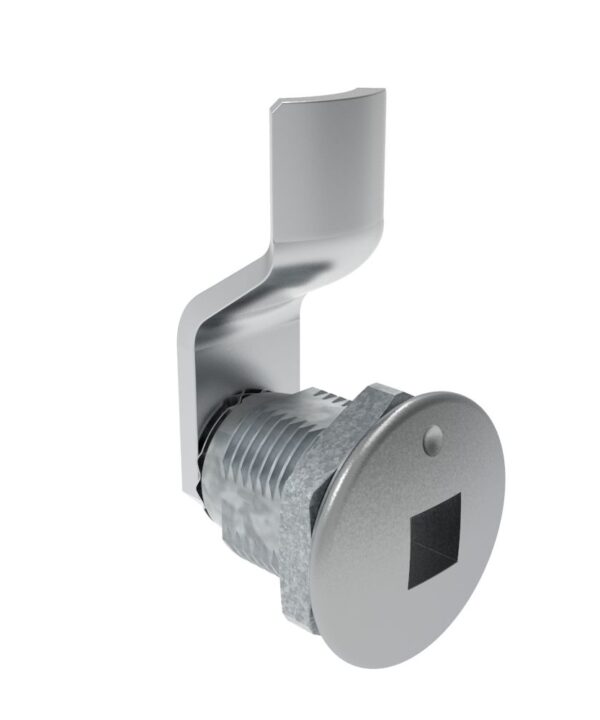Southco Quarter-Turn Cam Latch, 8 mm Square Recess, 8mm (.31 in) Grip, Not Sealed, Zinc Alloy, Chrome Plated, Bright