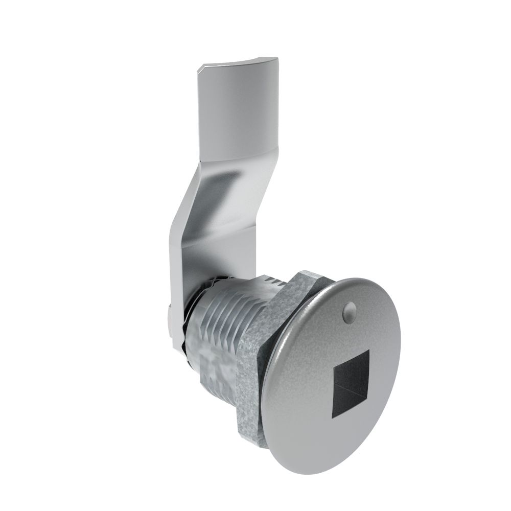 Southco Quarter-Turn Cam Latch, 8 mm Square Recess, 16mm (.63 in) Grip, Sealed, Zinc Alloy, Chrome Plated, Bright