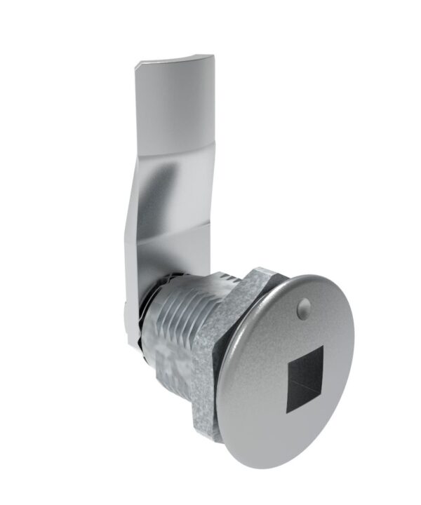 Southco Quarter-Turn Cam Latch, 8 mm Square Recess, 20mm (.79 in) Grip, Sealed, Zinc Alloy, Chrome Plated, Bright