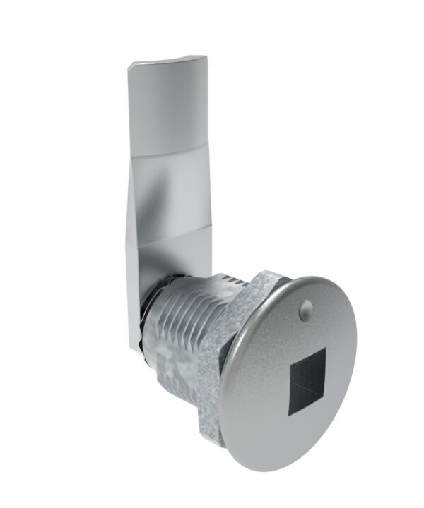 Southco Quarter-Turn Cam Latch, 8 mm Square Recess, 22mm (.87 in) Grip, Not Sealed, Zinc Alloy, Chrome Plated, Bright