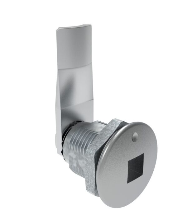 Southco Quarter-Turn Cam Latch, 8 mm Square Recess, 22mm (.87 in) Grip, Sealed, Zinc Alloy, Chrome Plated, Bright
