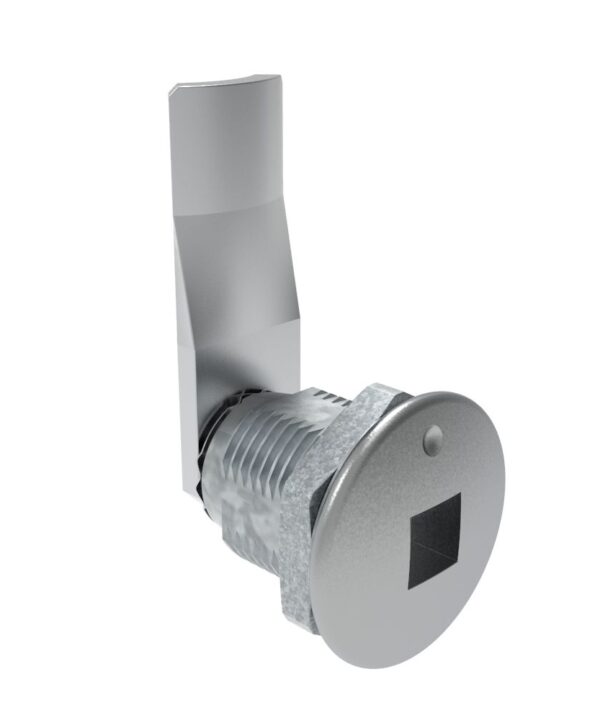 Southco Quarter-Turn Cam Latch, 8 mm Square Recess, 24mm (.94 in) Grip, Not Sealed, Zinc Alloy, Chrome Plated, Bright