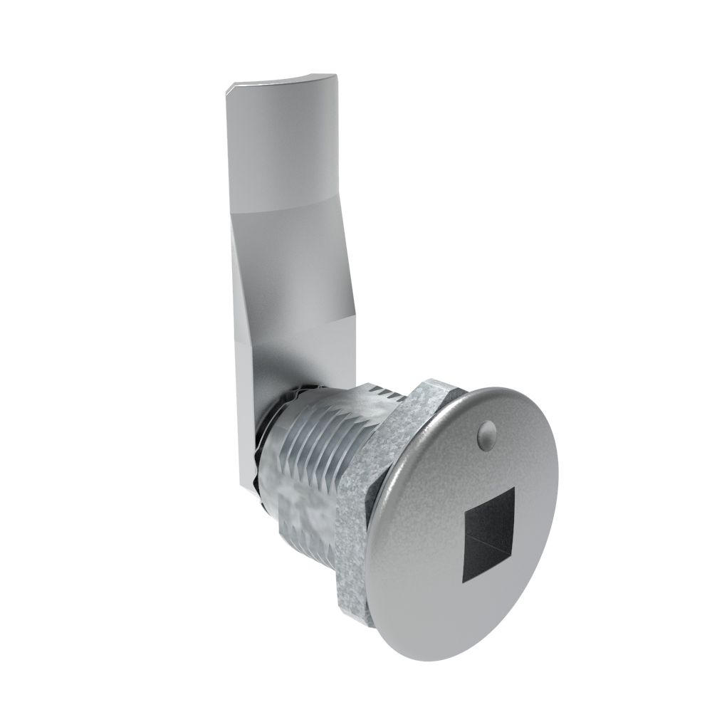 Southco Quarter-Turn Cam Latch, 8 mm Square Recess, 24mm (.94 in) Grip, Not Sealed, Zinc Alloy, Chrome Plated, Bright