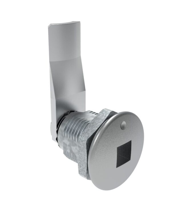 Southco Quarter-Turn Cam Latch, 8 mm Square Recess, 24mm (.94 in) Grip, Sealed, Zinc Alloy, Chrome Plated, Bright