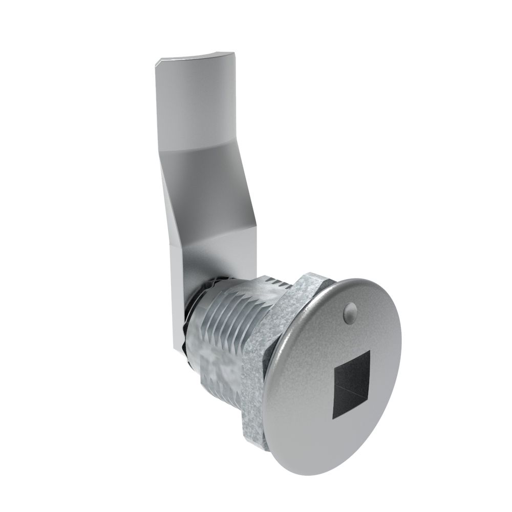 Southco Quarter-Turn Cam Latch, 8 mm Square Recess, 26mm (1.02 in) Grip, Not Sealed, Zinc Alloy, Chrome Plated, Bright