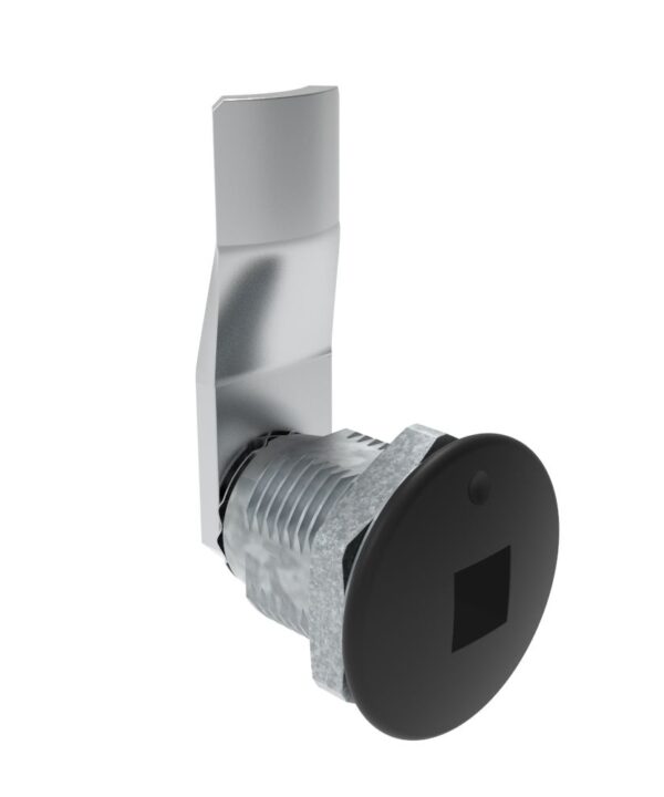 Southco Quarter-Turn Cam Latch, 8 mm Square Recess, 20mm (.79 in) Grip, Not Sealed, Zinc Alloy, Powder Coat, Black