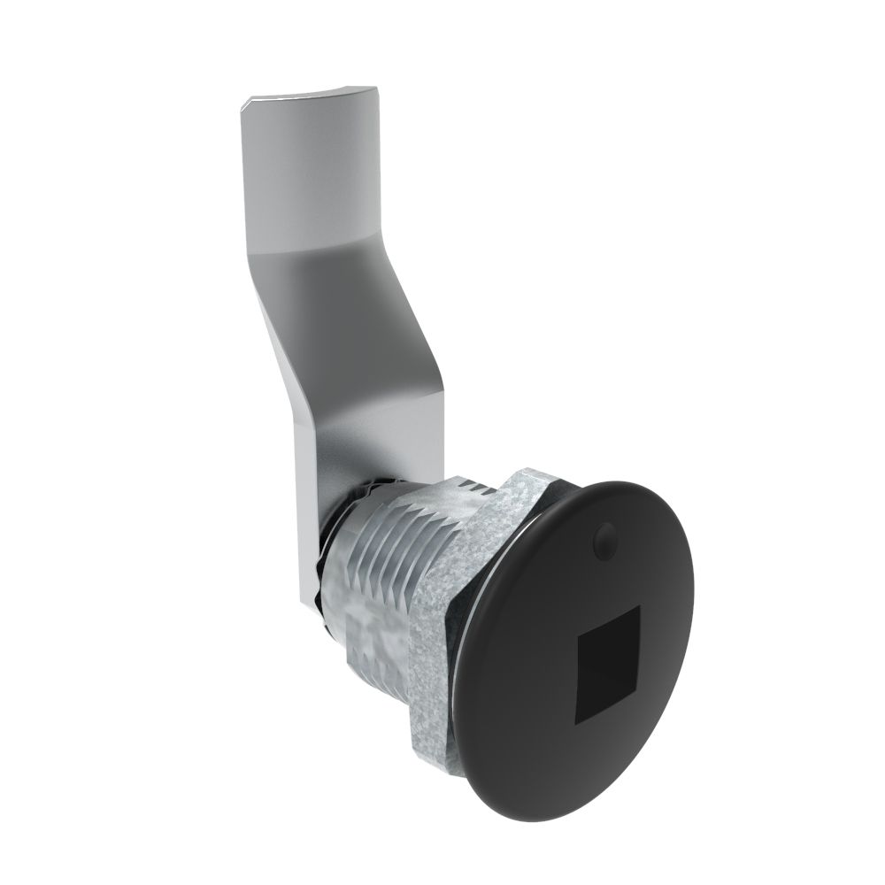 Southco Quarter-Turn Cam Latch, 8 mm Square Recess, 30mm (1.18 in) Grip, Sealed, Zinc Alloy, Powder Coat, Black