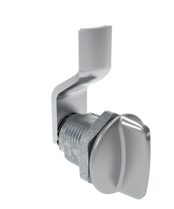 Southco Quarter-Turn Cam Latch, Short wing, 8mm (.31 in) Grip, Sealed, Zinc Alloy, Chrome Plated, Bright