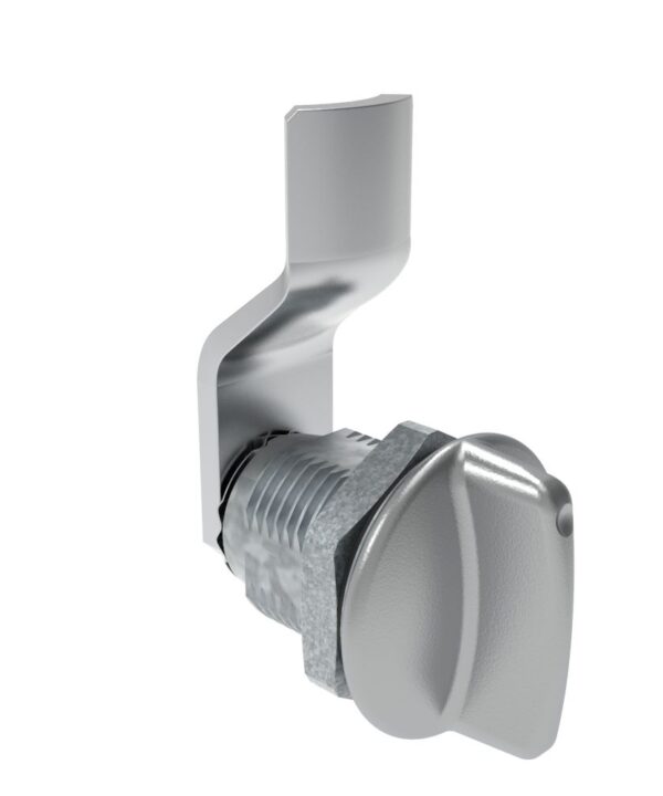 Southco Quarter-Turn Cam Latch, Short wing, 10mm (.39 in) Grip, Sealed, Zinc Alloy, Chrome Plated, Bright