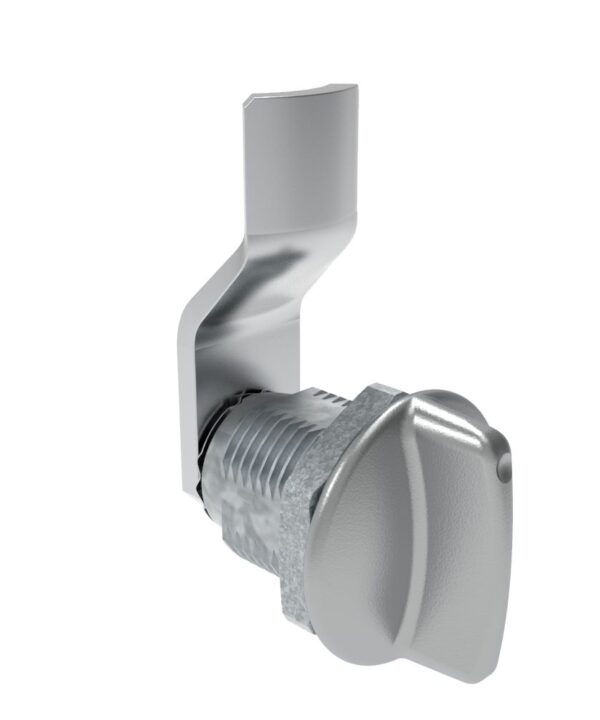 Southco Quarter-Turn Cam Latch, Short wing, 12mm (.47 in) Grip, Not Sealed, Zinc Alloy, Chrome Plated, Bright