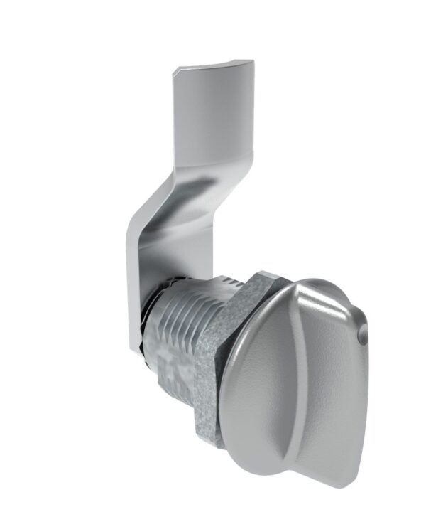 Southco Quarter-Turn Cam Latch, Short wing, 12mm (.47 in) Grip, Sealed, Zinc Alloy, Chrome Plated, Bright