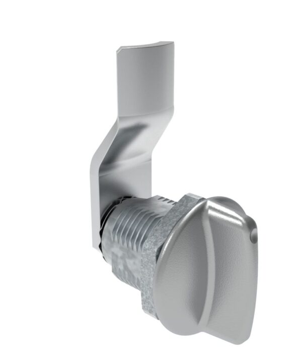 Southco Quarter-Turn Cam Latch, Short wing, 14mm (.55 in) Grip, Not Sealed, Zinc Alloy, Chrome Plated, Bright