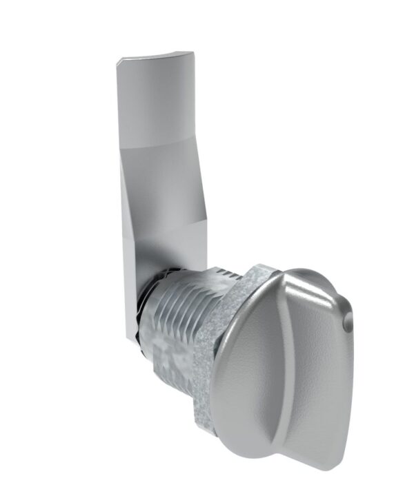 Southco Quarter-Turn Cam Latch, Short wing, 24mm (.94 in) Grip, Not Sealed, Zinc Alloy, Chrome Plated, Bright
