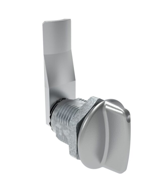 Southco Quarter-Turn Cam Latch, Short wing, 24mm (.94 in) Grip, Sealed, Zinc Alloy, Chrome Plated, Bright