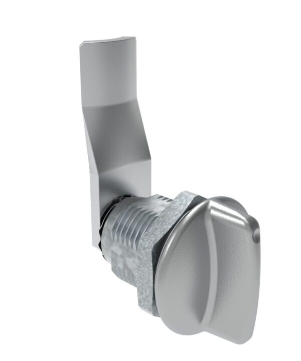 Southco Quarter-Turn Cam Latch, Short wing, 26mm (1.02 in) Grip, Sealed, Zinc Alloy, Chrome Plated, Bright
