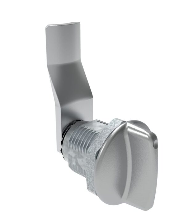 Southco Quarter-Turn Cam Latch, Short wing, 28mm (1.10 in) Grip, Not Sealed, Zinc Alloy, Chrome Plated, Bright