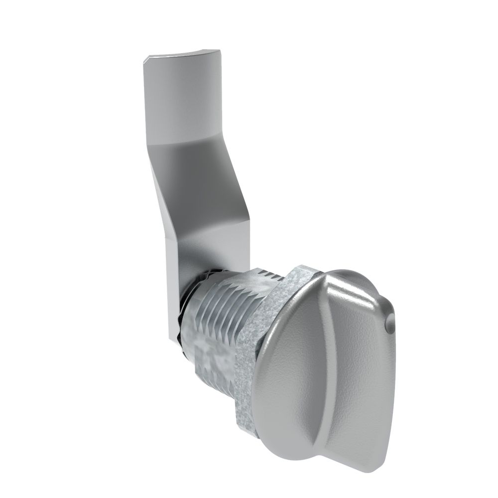 Southco Quarter-Turn Cam Latch, Short wing, 28mm (1.10 in) Grip, Not Sealed, Zinc Alloy, Chrome Plated, Bright