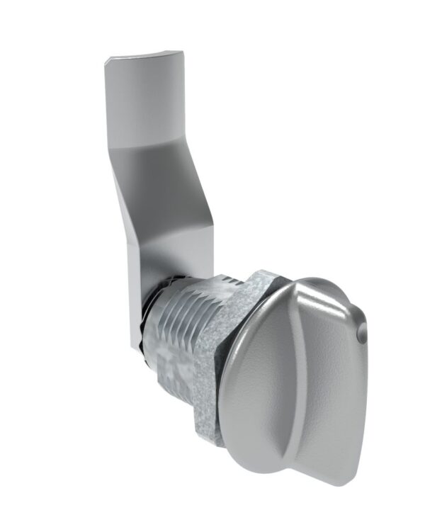 Southco Quarter-Turn Cam Latch, Short wing, 28mm (1.10 in) Grip, Sealed, Zinc Alloy, Chrome Plated, Bright