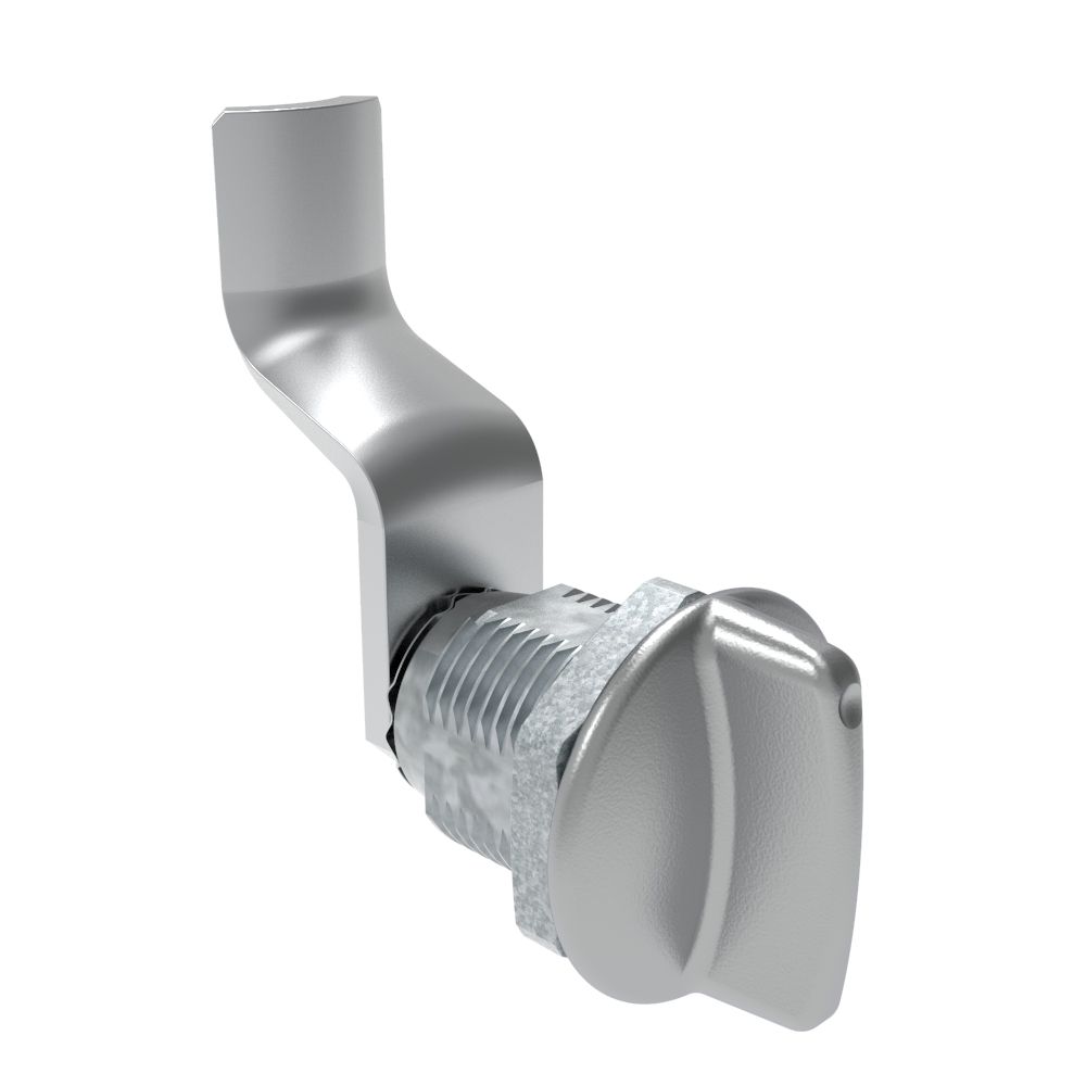 Southco Quarter-Turn Cam Latch, Short wing, 40mm (1.57 in) Grip, Not Sealed, Zinc Alloy, Chrome Plated, Bright