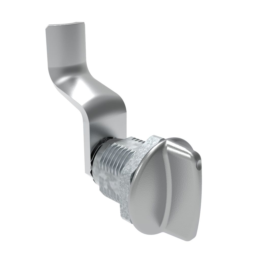 Southco Quarter-Turn Cam Latch, Short wing, 42mm (1.65 in) Grip, Not Sealed, Zinc Alloy, Chrome Plated, Bright