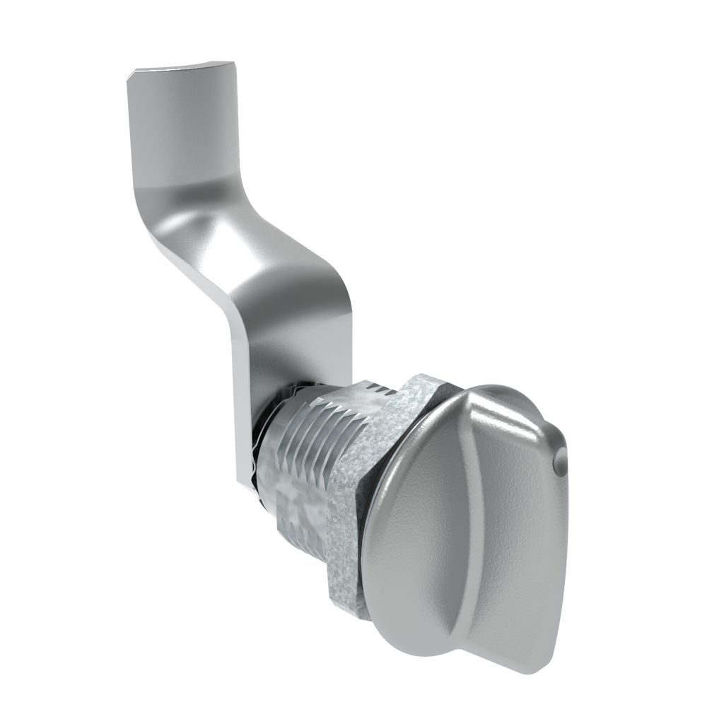 Southco Quarter-Turn Cam Latch, Short wing, 42mm (1.65 in) Grip, Sealed, Zinc Alloy, Chrome Plated, Bright