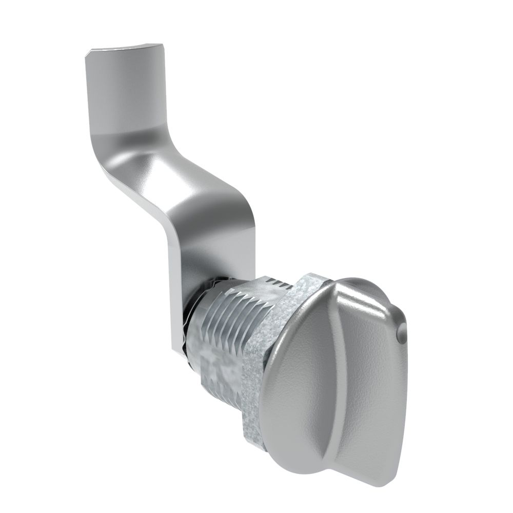 Southco Quarter-Turn Cam Latch, Short wing, 44mm (1.73 in) Grip, Not Sealed, Zinc Alloy, Chrome Plated, Bright