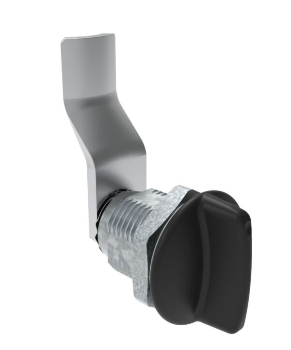 Southco Quarter-Turn Cam Latch, Short wing, 32mm (1.25 in) Grip, Sealed, Zinc Alloy, Powder Coat, Black