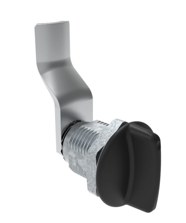 Southco Quarter-Turn Cam Latch, Short wing, 34mm (1.34 in) Grip, Not Sealed, Zinc Alloy, Powder Coat, Black