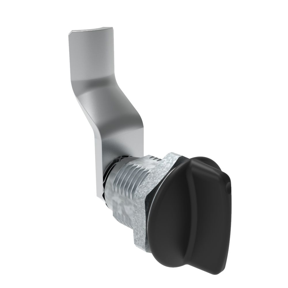 Southco Quarter-Turn Cam Latch, Short wing, 34mm (1.34 in) Grip, Sealed, Zinc Alloy, Powder Coat, Black