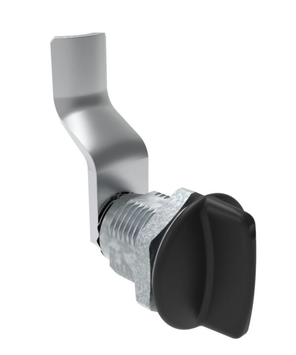 Southco Quarter-Turn Cam Latch, Short wing, 36mm (1.42 in) Grip, Sealed, Zinc Alloy, Powder Coat, Black