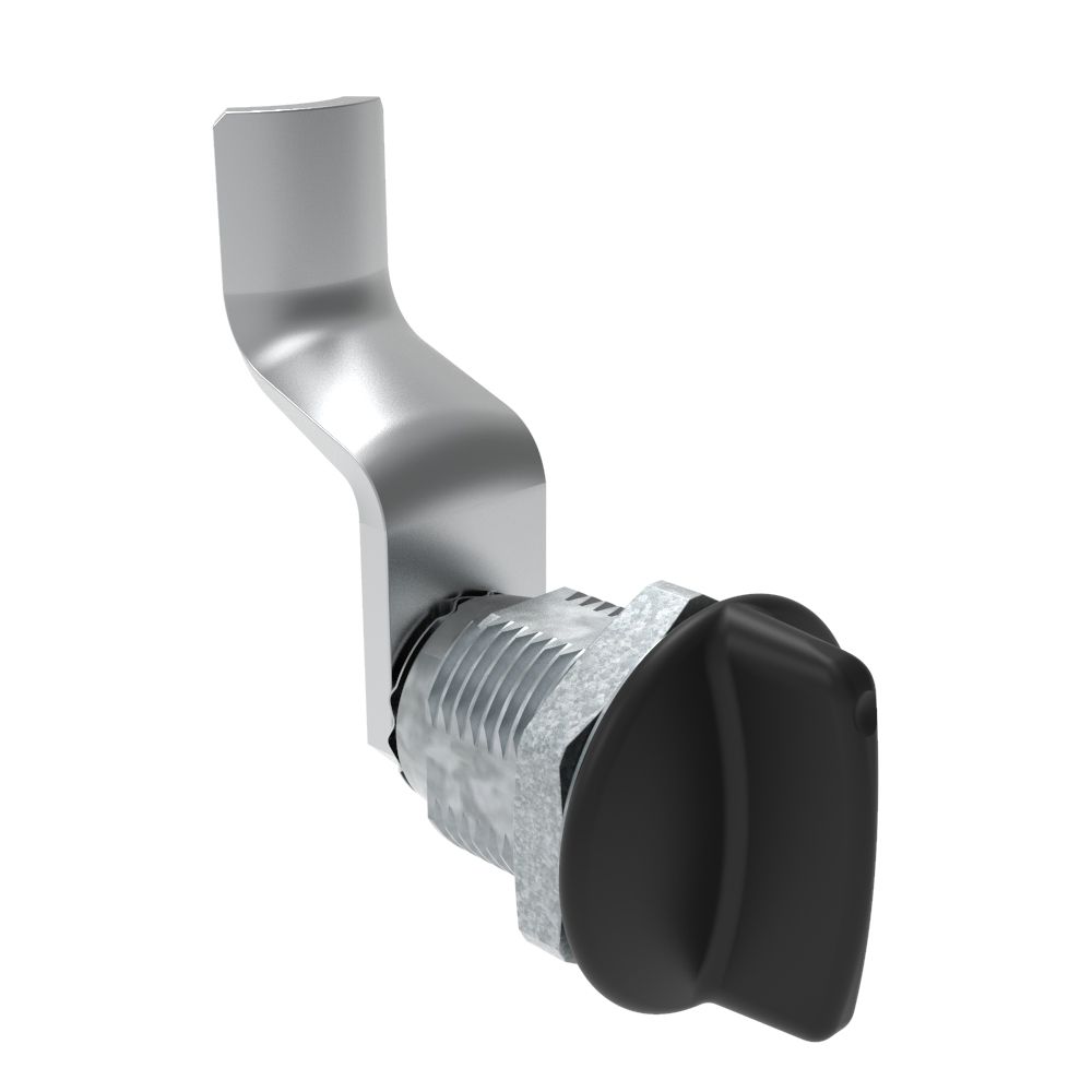 Southco Quarter-Turn Cam Latch, Short wing, 40mm (1.57 in) Grip, Not Sealed, Zinc Alloy, Powder Coat, Black