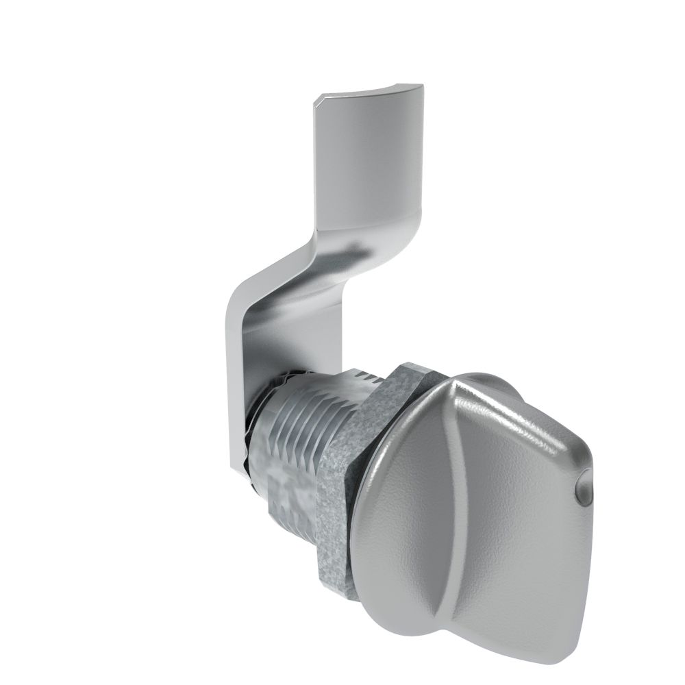Southco Quarter-Turn Cam Latch, Tall wing, 8mm (.31 in) Grip, Sealed, Zinc Alloy, Chrome Plated, Bright