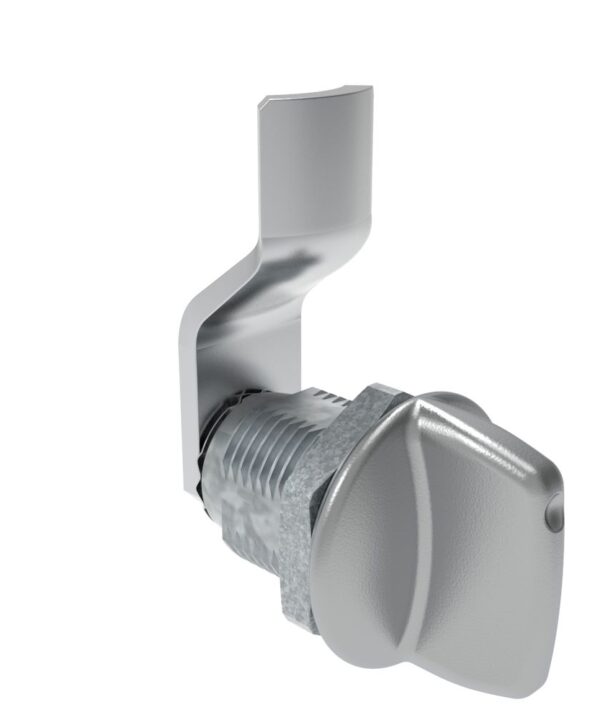 Southco Quarter-Turn Cam Latch, Tall wing, 10mm (.39 in) Grip, Not Sealed, Zinc Alloy, Chrome Plated, Bright