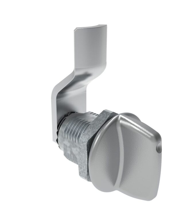 Southco Quarter-Turn Cam Latch, Tall wing, 10mm (.39 in) Grip, Sealed, Zinc Alloy, Chrome Plated, Bright