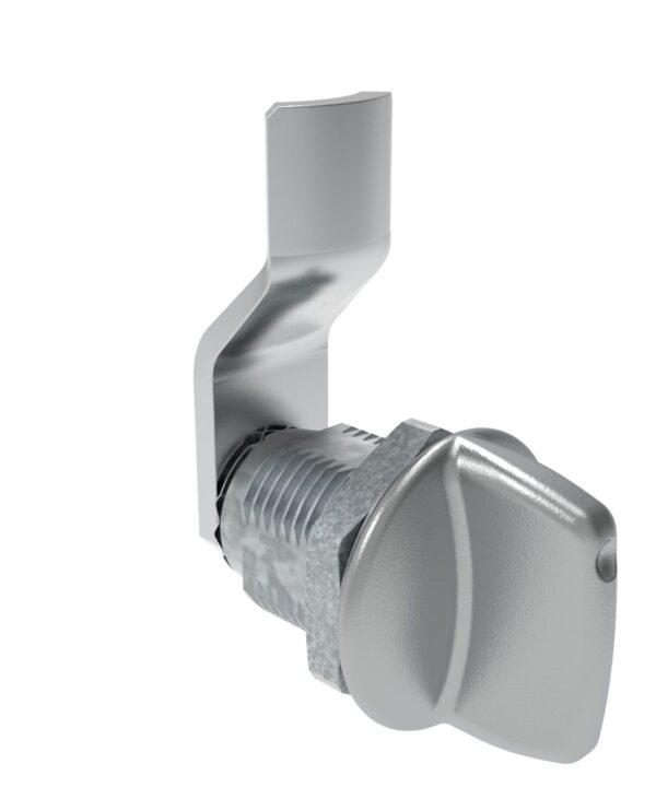 Southco Quarter-Turn Cam Latch, Tall wing, 12mm (.47 in) Grip, Not Sealed, Zinc Alloy, Chrome Plated, Bright