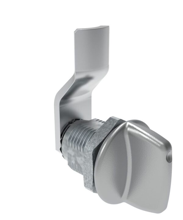 Southco Quarter-Turn Cam Latch, Tall wing, 12mm (.47 in) Grip, Sealed, Zinc Alloy, Chrome Plated, Bright