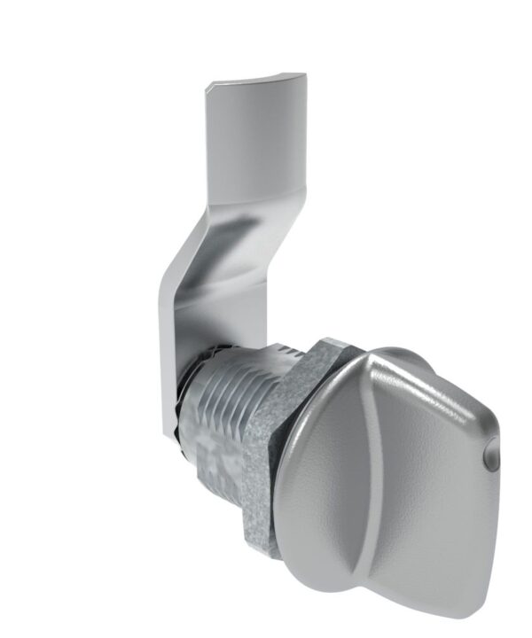 Southco Quarter-Turn Cam Latch, Tall wing, 14mm (.55 in) Grip, Sealed, Zinc Alloy, Chrome Plated, Bright