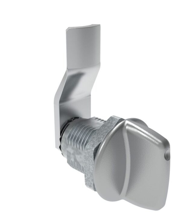Southco Quarter-Turn Cam Latch, Tall wing, 16mm (.63 in) Grip, Not Sealed, Zinc Alloy, Chrome Plated, Bright