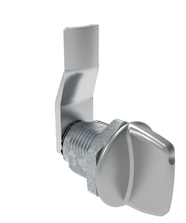 Southco Quarter-Turn Cam Latch, Tall wing, 18mm (.71 in) Grip, Not Sealed, Zinc Alloy, Chrome Plated, Bright