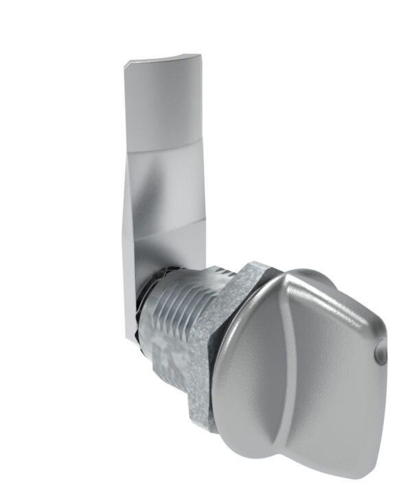 Southco Quarter-Turn Cam Latch, Tall wing, 22mm (.87 in) Grip, Sealed, Zinc Alloy, Chrome Plated, Bright